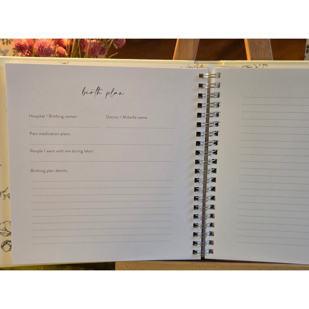 Sweet Beginning Pregnancy Journal Keepsake Memory Book Mom Baby Milestone - Picture 5 of 10